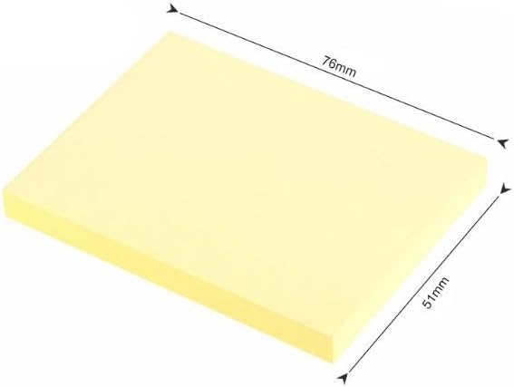 Sticky Notes, 3"x 2" Self-Stick Notes Pads, Easy to Post for Office, School, Home, 4 Pads/Pack, 100 Sheets/Pad,Total 400 Sheets (Yellow)