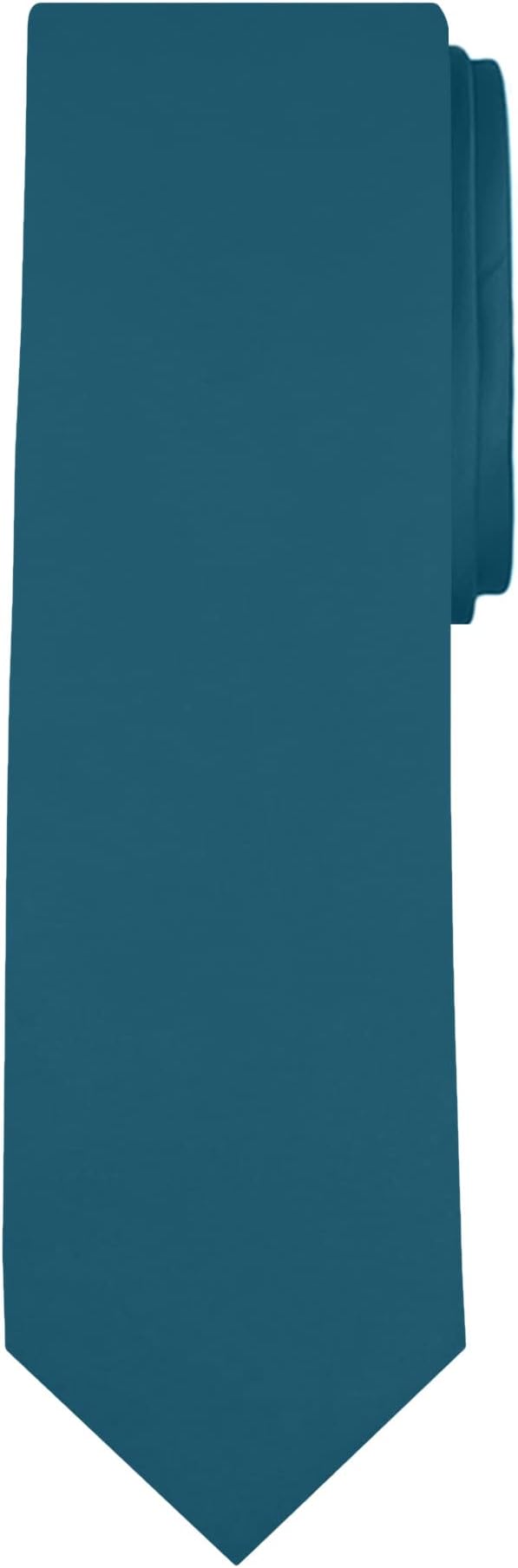 Jacob Alexander Solid Color Mens Tie - Soft-lined Necktie - Timeless Formal Look for Weddings and Business - (Regular Size)