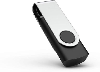 8GB Bulk Flash Drives 100 Pack, EASTBULL USB 2.0 Flash Drive Bulk Thumb Drive Pack Memory Stick Swivel Pen Drives (Black)
