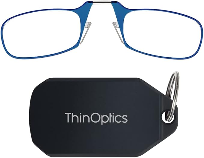 ThinOptics Keychain Case and Readers Rectangular Reading Glasses