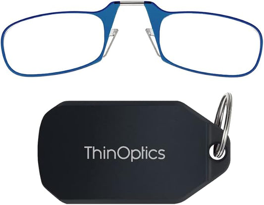 ThinOptics Keychain Case and Readers Rectangular Reading Glasses