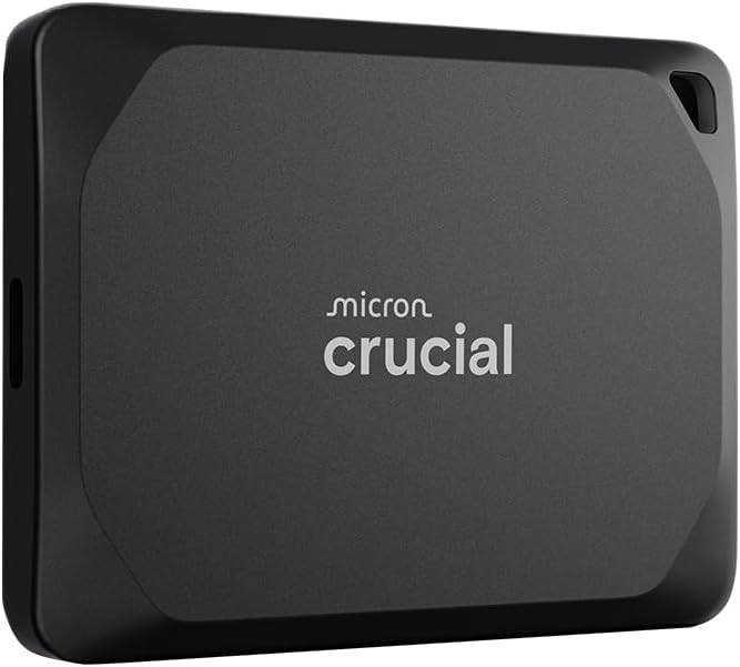 Crucial X10 Pro 2TB Portable SSD, Up to 2100MB/s Read, 2000MB/s Write, USB 3.2 USB-C, External Solid State Drive, Durable Storage for PC & Mac, for Professional Creators, Black - ‎CT2000X10PROSSD902