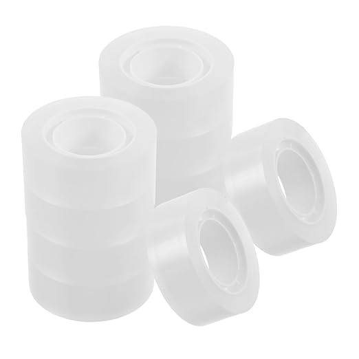 Unomor 24 Rolls Clear Office Tape Strong Adhesive Transparent Stationery Tape Refills for Students School Office Crafts Document Protection