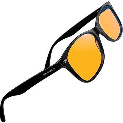 Swanwick Blue Light Blocking Glasses for Women, Men. Sleep Aid. Anti Eyestrain Headache for Computer, Gaming, TV, UV Glare