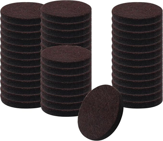 48 Pcs 1 - 1/2”/38mm Felt Furniture Pads Brown Round Self Adhesive Furniture Pads 5mm Thick Anti Scratch Floor Protectors for Furniture Feet Chair Legs | Furniture Pads - TrueDesk