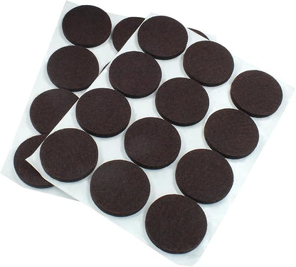 48 Pcs 1 - 1/2”/38mm Felt Furniture Pads Brown Round Self Adhesive Furniture Pads 5mm Thick Anti Scratch Floor Protectors for Furniture Feet Chair Legs | Furniture Pads - TrueDesk