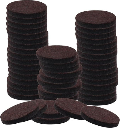 48 Pcs 1 - 1/2”/38mm Felt Furniture Pads Brown Round Self Adhesive Furniture Pads 5mm Thick Anti Scratch Floor Protectors for Furniture Feet Chair Legs | Furniture Pads - TrueDesk