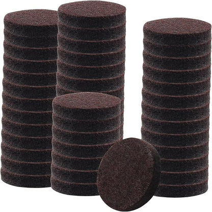 48 Pcs 1”/25mm Felt Furniture Pads Brown Round Self Adhesive Furniture Pads 5mm Thick Anti Scratch Floor Protectors for Furniture Feet Chair Legs | Furniture Pads - TrueDesk