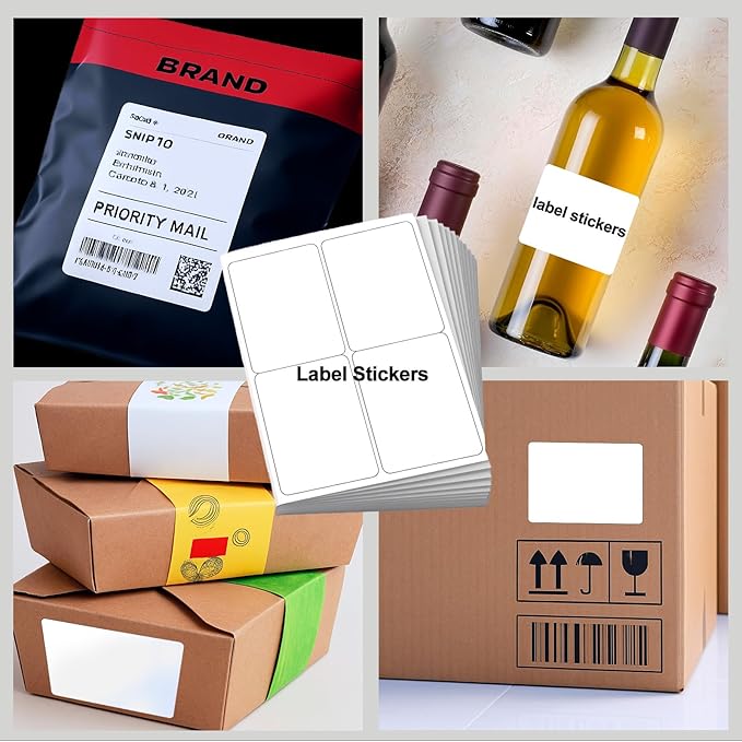 4"x5" Shipping Address Labels, Matte White Printable Labels, 160 Total (40 Sheets, 4 - Up), Compatible with Laser & Inkjet Printers for Packaging & Mailing | Laser Inkjet Printer Labels - TrueDesk