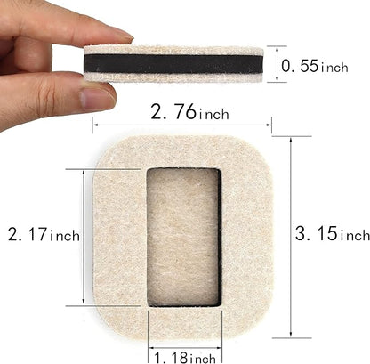5 Pack Felt Chair Leg Floor Protectors Office Caster Pad for Preserve Hardwood Furniture Stoppers to Prevent Sliding Prevent Scratches Reduce Noise Beige | Furniture Pads - TrueDesk