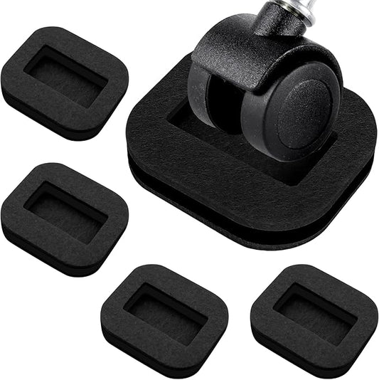 5 Pack Felt Chair Leg Floor Protectors Office Caster Pad for Preserve Hardwood Furniture Stoppers to Prevent Sliding Prevent Scratches Reduce Noise Black | Furniture Cups - TrueDesk