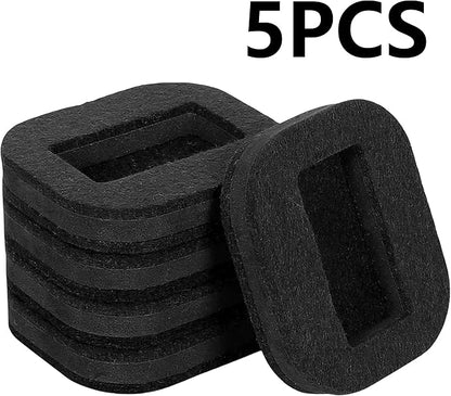 5 Pack Felt Chair Leg Floor Protectors Office Caster Pad for Preserve Hardwood Furniture Stoppers to Prevent Sliding Prevent Scratches Reduce Noise Black | Furniture Cups - TrueDesk