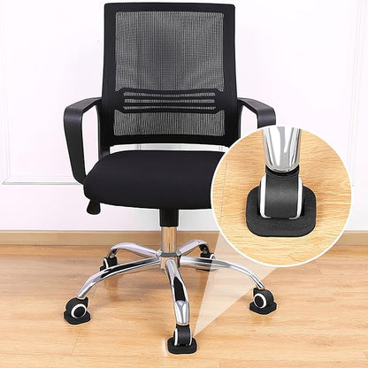 5 Pack Felt Chair Leg Floor Protectors Office Caster Pad for Preserve Hardwood Furniture Stoppers to Prevent Sliding Prevent Scratches Reduce Noise Black | Furniture Cups - TrueDesk