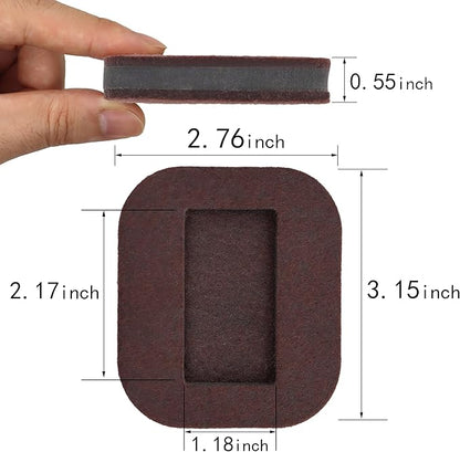 5 Pack Felt Chair Leg Floor Protectors Office Caster Pad for Preserve Hardwood Furniture Stoppers to Prevent Sliding Prevent Scratches Reduce Noise Burgundy | Furniture Pads - TrueDesk
