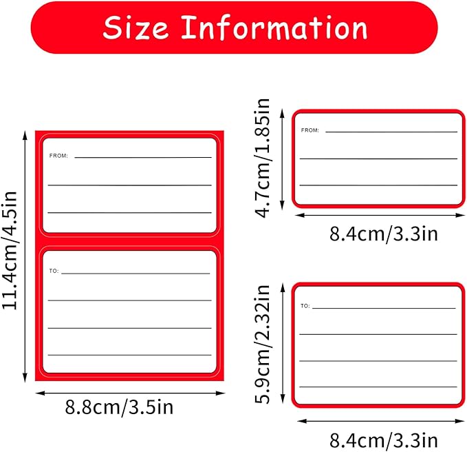 50 Sheets Address Labels, 3.5 x 4.5 Inch to/from Address Mailing Labels, Self - Adhesive Blank Handwriting to/from Address Tags Sticker for Mailing Boxes, Envelopes, Shipping Labels | Address Labels - TrueDesk