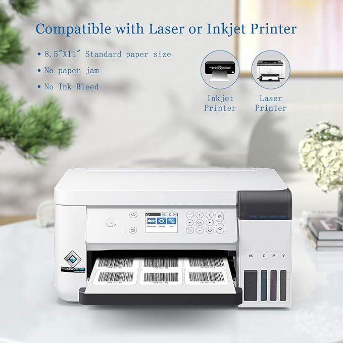 [500 Sheets 15000 Labels] BESTIKER Address Labels 1” x 2 - 5/8” Shipping Mailing Labels 30 per Page Printable FBA Barcode Label, Laser & Inkjet Printer Labels 30up White | Laser Inkjet Printer Labels - TrueDesk
