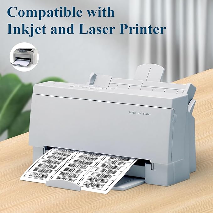 (500 Sheets, 15000 Labels) Sticker Paper, 1" x 2 5/8" Shipping Address Labels, 30 Per Page Self Adhesive Mailing Label for Laser and Inkjet Printers | Shipping Handling Labels - TrueDesk