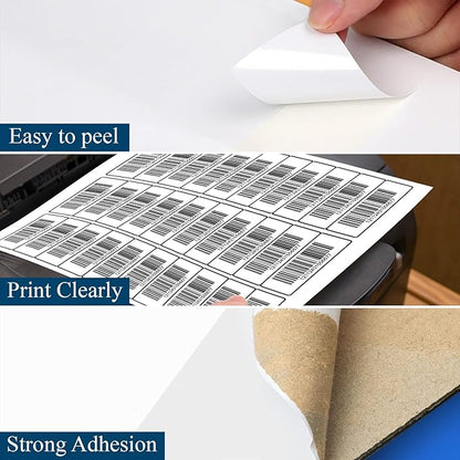 (500 Sheets, 15000 Labels) Sticker Paper, 1" x 2 5/8" Shipping Address Labels, 30 Per Page Self Adhesive Mailing Label for Laser and Inkjet Printers | Shipping Handling Labels - TrueDesk