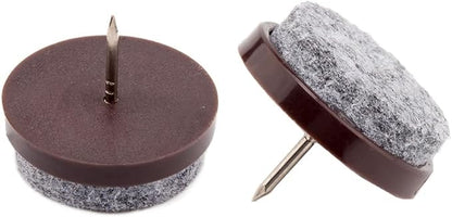 50pcs Round Heavy Duty Felt Furniture Pads,Ulifestar Nail On Furniture Sliders Hardwood Floor Protectors for Chair Table Desk Desser Cabinet Sofa Couch Leg Feet Non Slip (22mm/0.87'' Brown 50 Pack) | Furniture Pads - TrueDesk