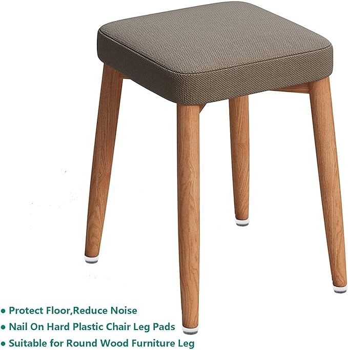 50pcs Round Heavy Duty Felt Furniture Pads,Ulifestar Nail On Furniture Sliders Hardwood Floor Protectors for Chair Table Desk Desser Cabinet Sofa Couch Leg Feet Non Slip (17mm/0.67'' White 50 Pack) | Furniture Pads - TrueDesk