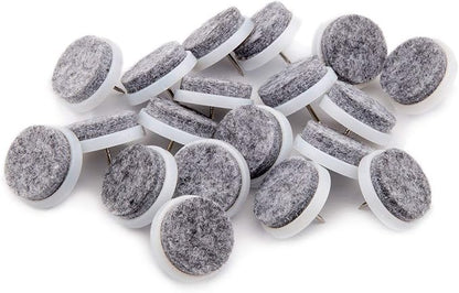 50pcs Round Heavy Duty Felt Furniture Pads,Ulifestar Nail On Furniture Sliders Hardwood Floor Protectors for Chair Table Desk Desser Cabinet Sofa Couch Leg Feet Non Slip Glides Dia 28mm/1.1'' (White) | Furniture Pads - TrueDesk