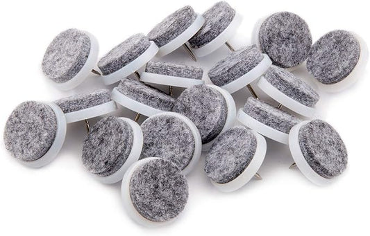 50pcs Round Heavy Duty Felt Furniture Pads,Ulifestar Nail On Furniture Sliders Hardwood Floor Protectors for Chair Table Desk Desser Cabinet Sofa Couch Leg Feet Non Slip Glides Dia 28mm/1.1'' (White) | Furniture Pads - TrueDesk