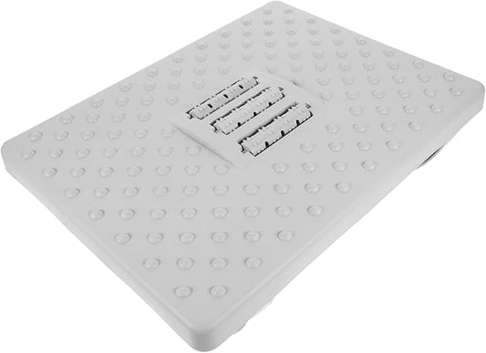 Non-Slip Plastic Footstool with Rocking Motion Under Desk Foot Rest for Office Home Use Lightweight Comfortable Feet Support Stool