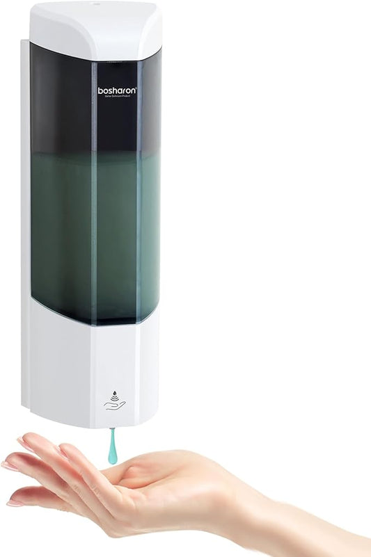 Automatic Soap Dispenser, 24.6oz/700ml Wall Mount Liquid Soap Dispenser Touchless Battery Operated Hand Soap Dispenser with 3 Adjustable Soap Dispensing Levels for Bathroom and Kitchen