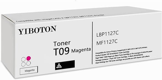 T09 Magenta Toner Cartridges with Chip 3018C005AA Replacement for T09 Toner Suitable for ImageCLAss X LBP1127C MF1127C Printer