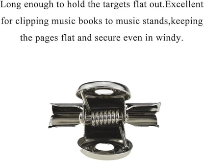 HAHIYO 1.25inch Silver Bulldog Clips Metal File Hinge Binder Clips Clamps Save Space Strong Spring Jaws Rock Solid Grip Book Lay Flat Deburred Edge for Hang Photos Wall Grid Dog Food 20PCS
