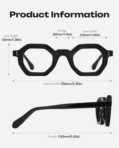 Blue Light Blocking Glasses - Anti Glare & Eyestrain, 99% Filter, Lightweight Acetate Frame for Gaming/Office/Reading
