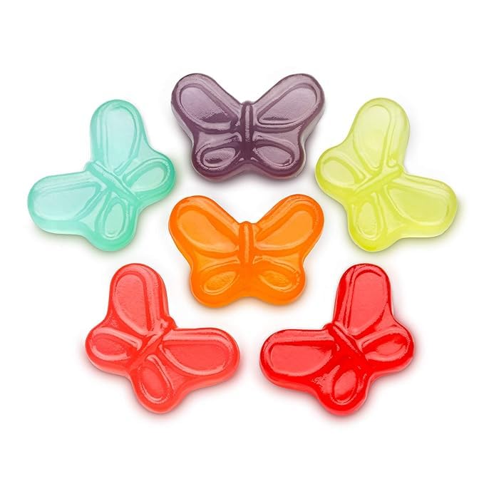 Irresistibly Delicious Mini Butterfly Gummies - 1.5 lbs Lusciously Flavorful Soft & Chewy Candy Snack, Fruity Flavor Assortment-Great for Kids and Adults of All Ages(24 oz)