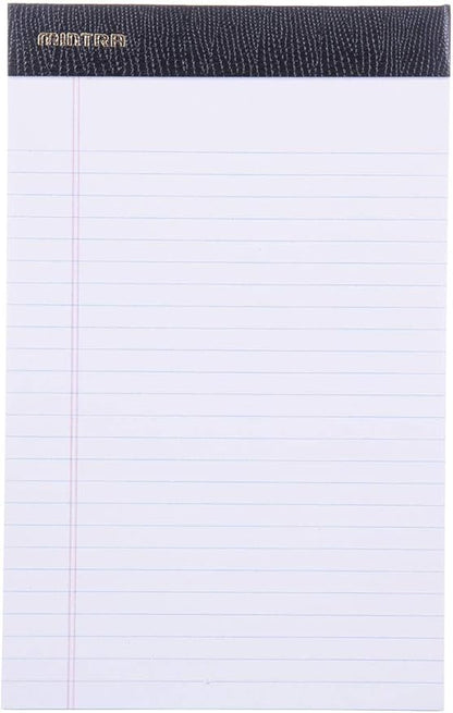 Mintra Office Legal Pads - ((PREMIUM WHITE 6pk, 5in x 8in, NARROW RULED))