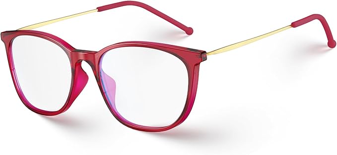 VISOONE Anti Slip TR90 Blue Light Blocking Glasses Size M Eyewear Frame with Anti Glare Eye Protection for Women GaeL