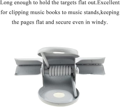 HAHIYO 2.5inch White Bulldog Clips Metal File Hinge Binder Clips Clamps Save Space Strong Spring Jaws Rock Solid Grip Book Lay Flat Deburred Edge for Hang Photos Wall Grid Dog Food 9PCS