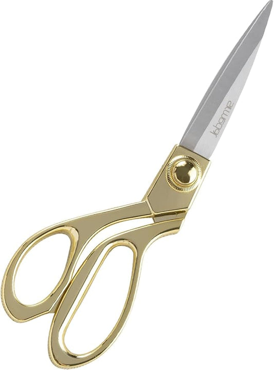 Professional Heavy Duty Tailor Scissors 8" Gold Stainless Steel Dressmaker Shears(Gold)