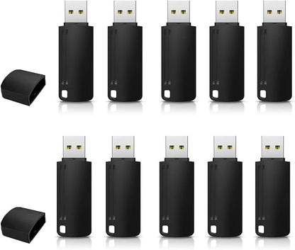 KEXIN 8GB Flash Drive Thumb Drive 10 Pack 8G USB Flash Drive Bulk Memory Stick with LED Indicator, Flash Drives Design in Snap Cap