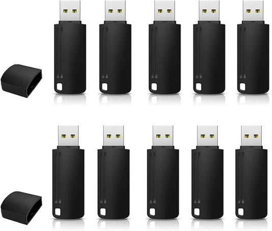 KEXIN 8GB Flash Drive Thumb Drive 10 Pack 8G USB Flash Drive Bulk Memory Stick with LED Indicator, Flash Drives Design in Snap Cap