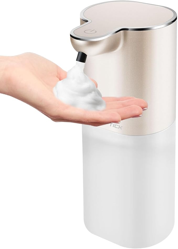 Soap Dispenser, Automatic Foaming Soap Dispenser with 4 Adjustable Volume Control, Touchless Rechargeable Hands Free Auto Soap Pump for Kitchen, Bathroom, Hotel, Restaurant,13.5oz/ 400ml