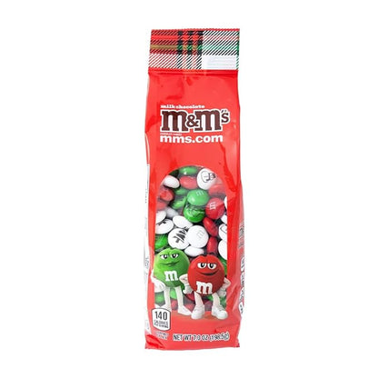 M&M'S WORLD Christmas Candy Gift Bags, 3-pack for Gifts, Holiday Candy Bowls, Party Décor, and Stocking Stuffers