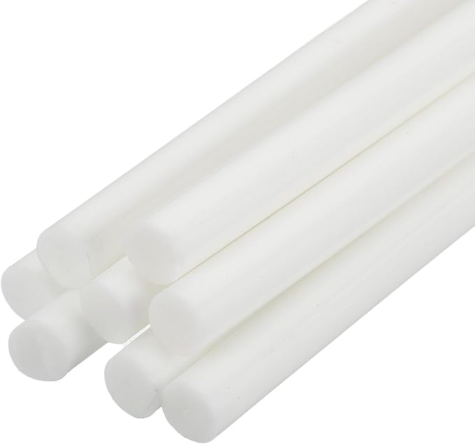 uxcell 8 Pcs Mini Hot Glue Sticks, 0.43" Dia x 7.87" Long EVA Glue Gun Sticks, White Mini Hot Melt Glue Sticks for DIY Craft Sticky Projects