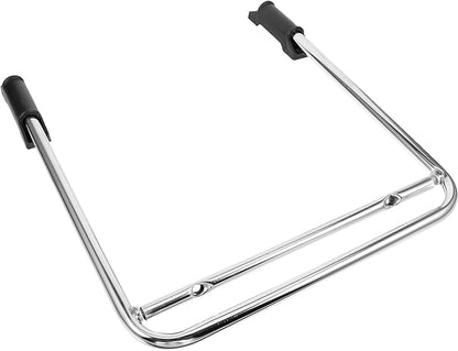 Stainless Steel Retractable Footrest Rack with Swivel Chair Accessory Practical Office Footrest for Leg Support and Stress Relief Easy Pull-Out Frame for Comfortable Sitting Silver
