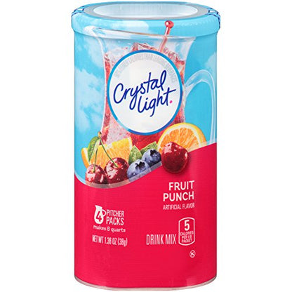 Crystal Light Fruit Punch Drink Mix (16 Pitcher Packets, 4 Canisters of 4)