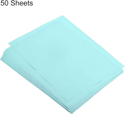MECCANIXITY 50 Sheets Colored Copy Paper 8.3 x 5.8 Inch Printer Paper 80gsm Light Blue for Office Printing, Document Copying, Invitations, Forms, Art Projects