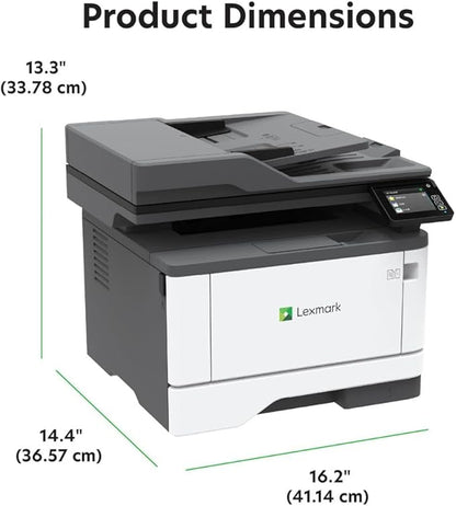 LEXMARK MX431adn Laser Multifunction Printer - Monochrome (29S0200) Bundle with 55B1000 Black 3K Yield Toner Cartridge