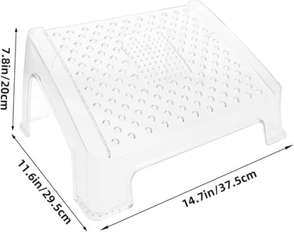 Ergonomic Plastic Foot Rest Stool for Adults Under Desk Foot Supporting Stool Angle Footstool for Office and Home Use Relieves Leg and Back Fatigue