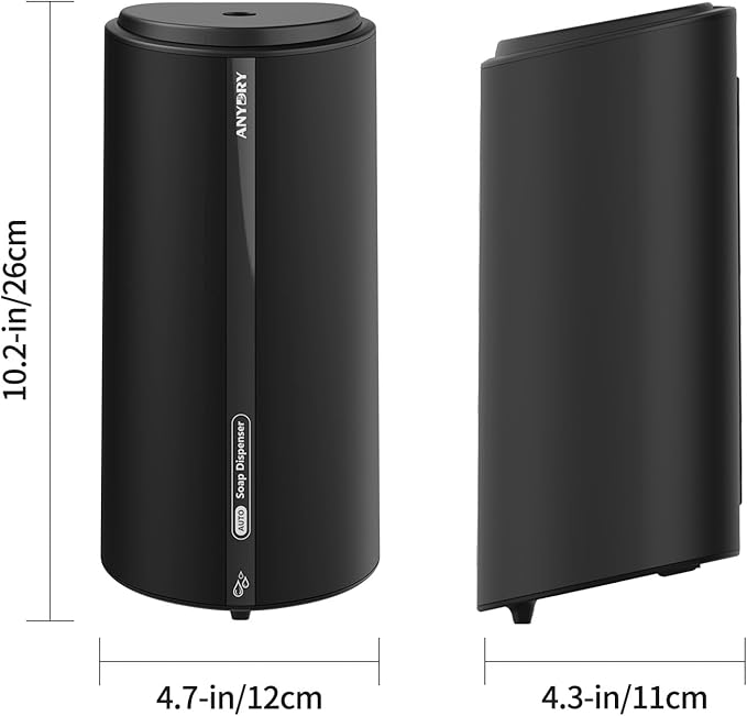 29fl.oz/850ml Commercial Automatic Liquid Soap Dispenser Wall-Mounted Large Capacity Model 1209 Black