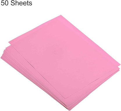 MECCANIXITY 50 Sheets Colored Copy Paper 8.3 x 11.7Inch Printer Paper 80gsm Pink for Office Printing, Document Copying, Invitations, Forms, Art Projects