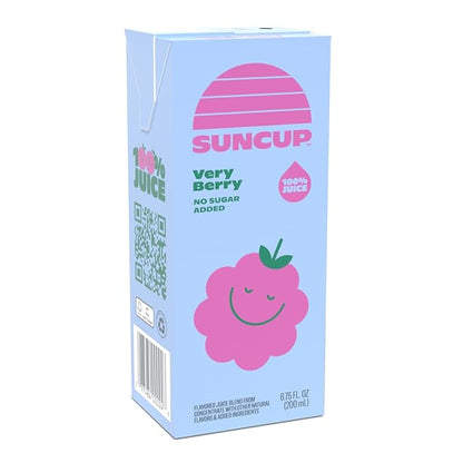 SunCup Juice - Very Berry (40 Pack) 6.75 oz Juice Box with Straw | 100% Very Berry Blend for Kids, Bulk Pack for School Lunches, Snacks, Classrooms, Travel, Parties, Sports Teams, and Everyday Drinks