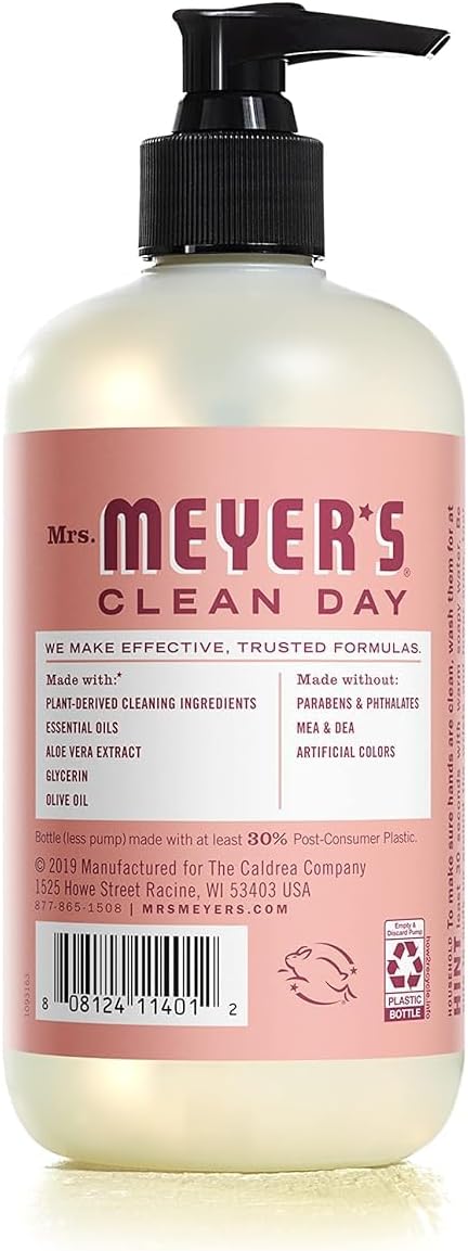 MRS. MEYER'S CLEAN DAY Liquid Hand Soap Rose (12.5 Fl Oz (Pack of 3))